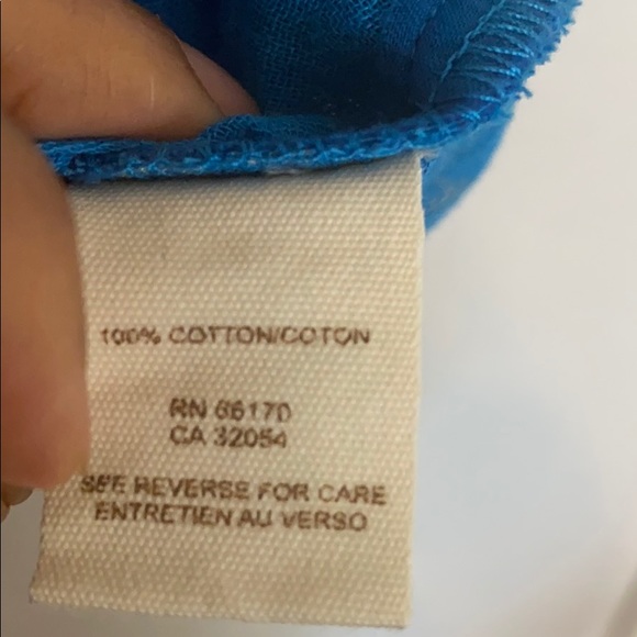 Free People Blue Button down Sleeveless Top SM - Picture 8 of 10